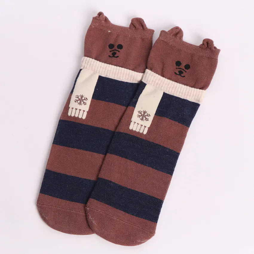 Cute Puppy Christmas Tube Socks