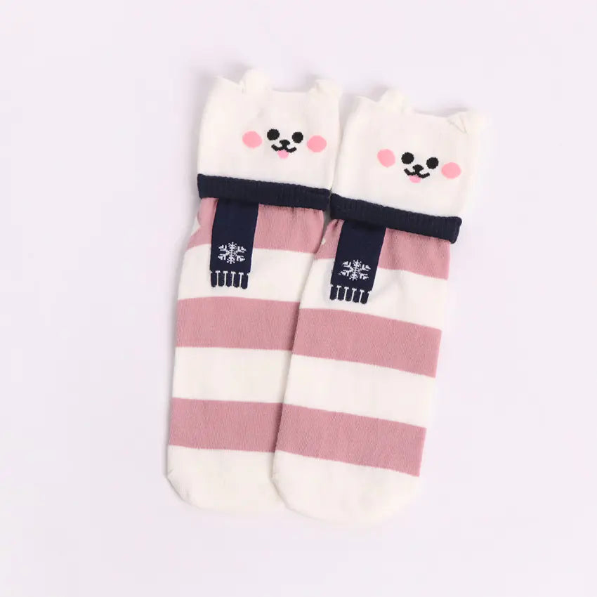 Cute Puppy Christmas Tube Socks