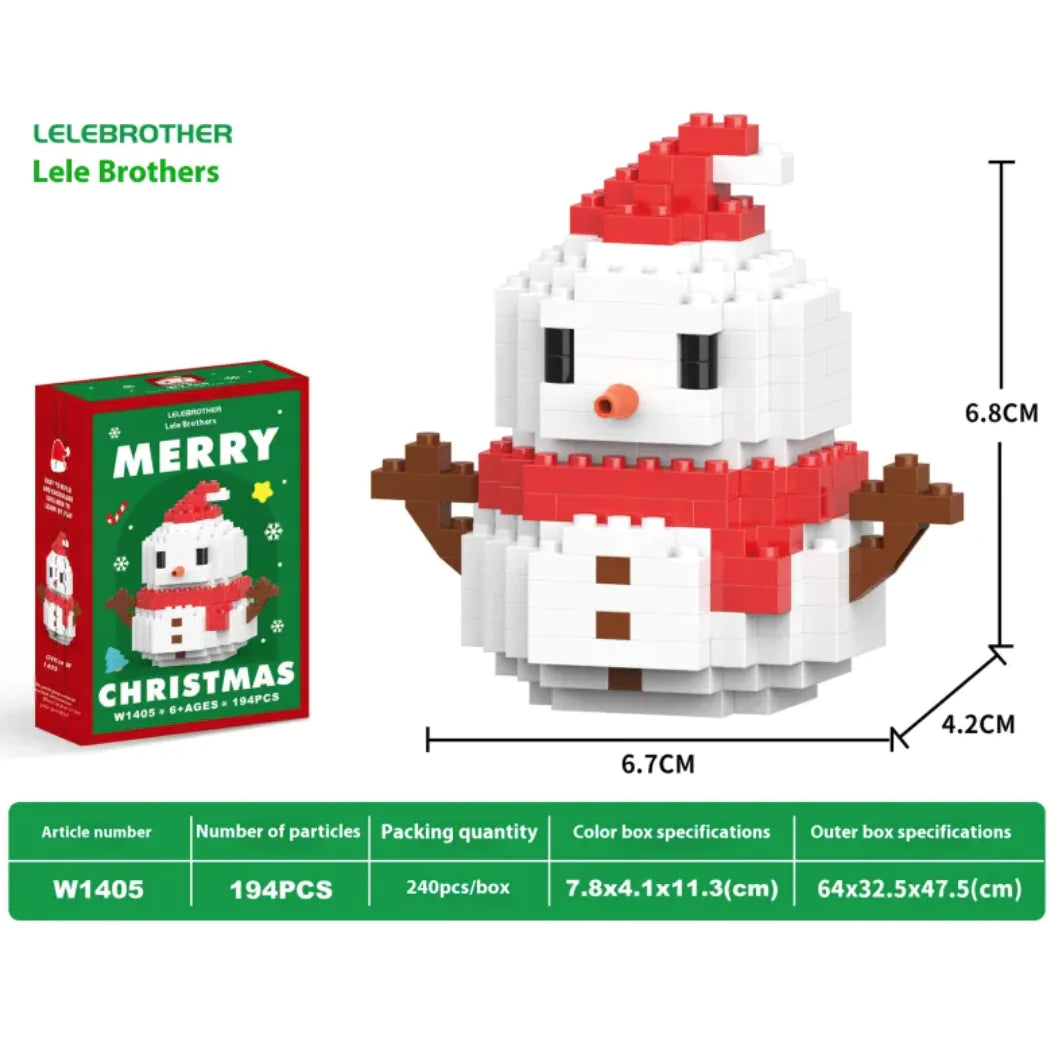 Christmas Snowman Assembly Blocks